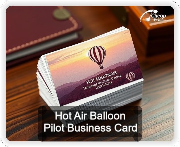 Hot Air Balloon Pilot business card design sample
