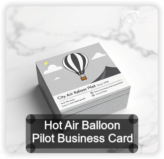 Hot Air Balloon Pilot business card design sample