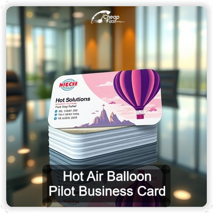 Hot Air Balloon Pilot business card design sample