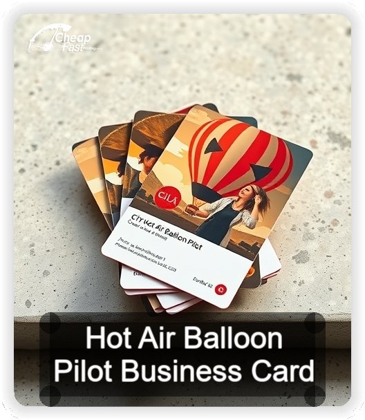 Hot Air Balloon Pilot business card design sample