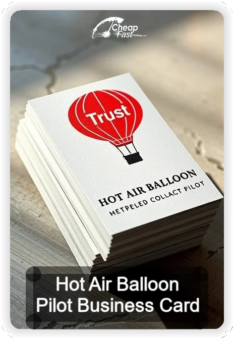 Hot Air Balloon Pilot business card design sample