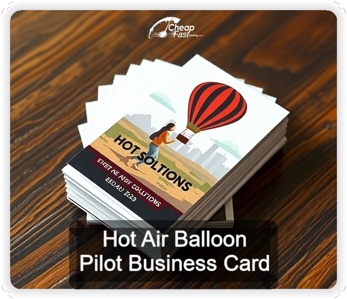 Hot Air Balloon Pilot business card design sample