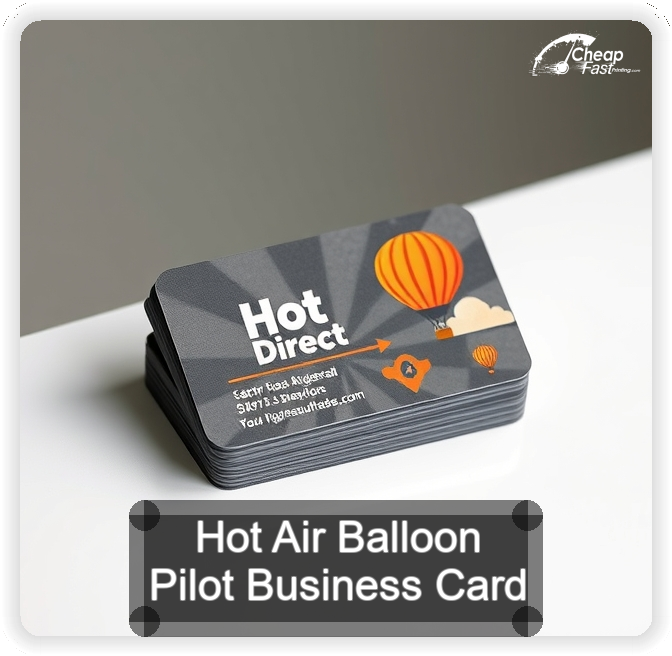 Hot Air Balloon Pilot business card design sample