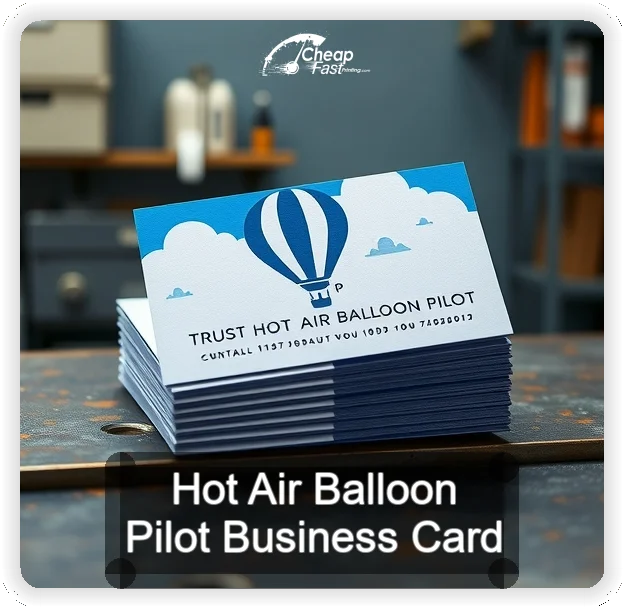 Hot Air Balloon Pilot business card design sample