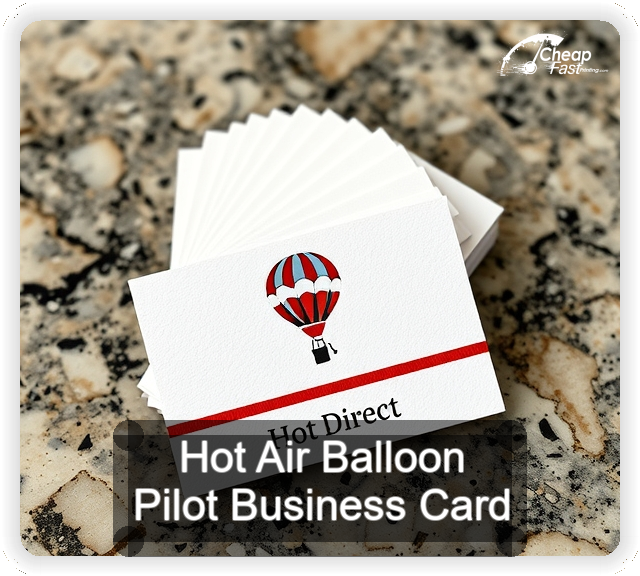 Hot Air Balloon Pilot business card design sample