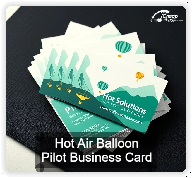 Hot Air Balloon Pilot business card design sample