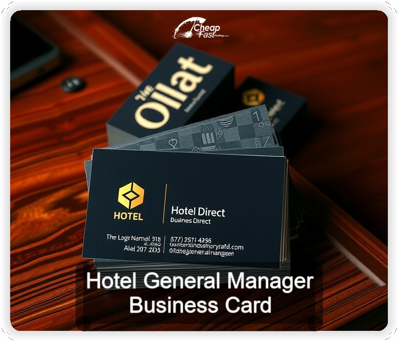 Hotel General Manager business card design sample