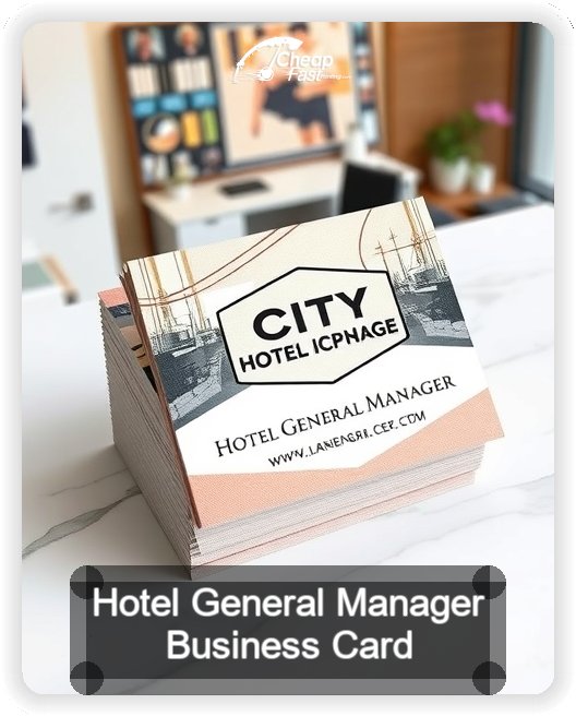 Hotel General Manager business card design sample