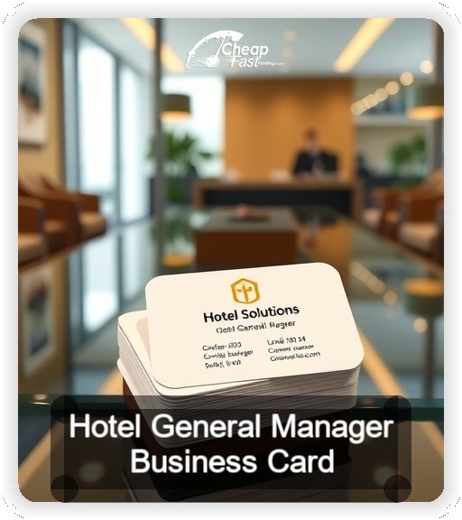 Hotel General Manager business card design sample