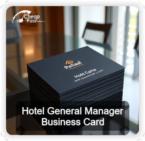 Hotel General Manager business card design sample