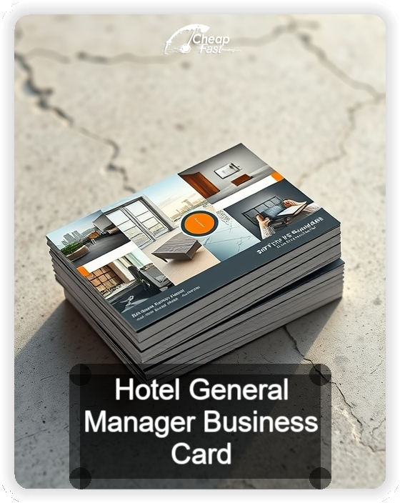 Hotel General Manager business card design sample