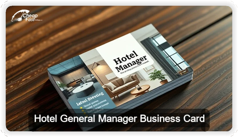 Hotel General Manager business card design sample