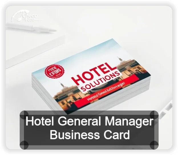 Hotel General Manager business card design sample