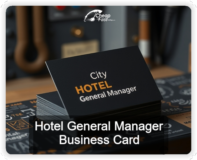 Hotel General Manager business card design sample