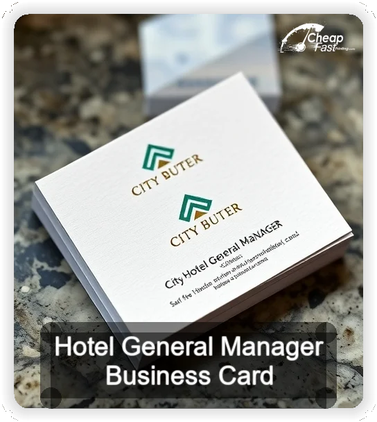 Hotel General Manager business card design sample