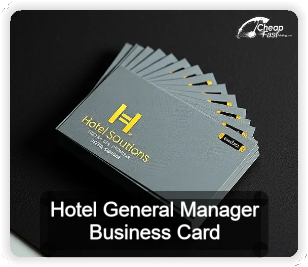 Hotel General Manager business card design sample
