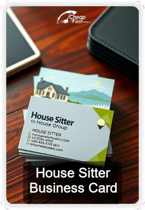 House Sitter business card design sample