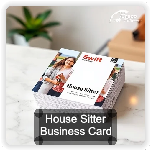 House Sitter business card design sample