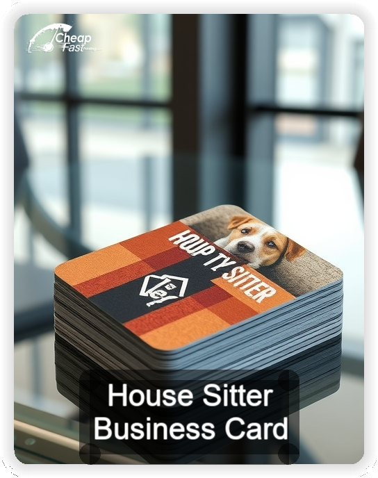 House Sitter business card design sample