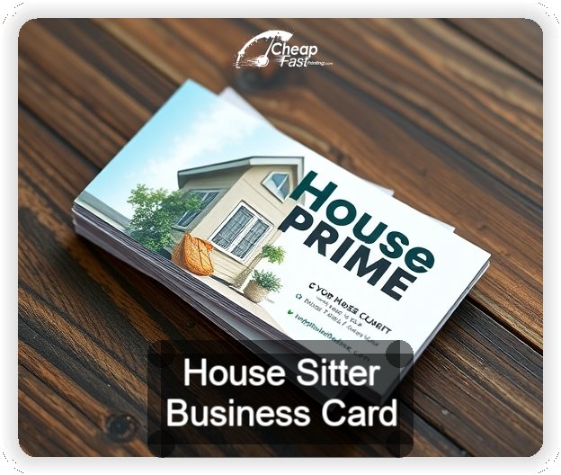 House Sitter business card design sample
