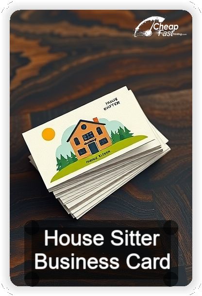 House Sitter business card design sample