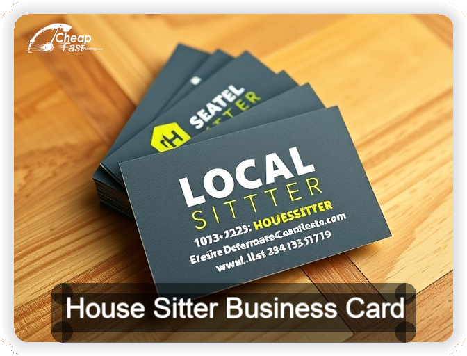 House Sitter business card design sample