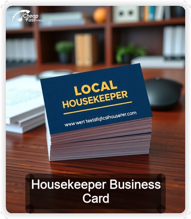 Housekeeper business card design sample