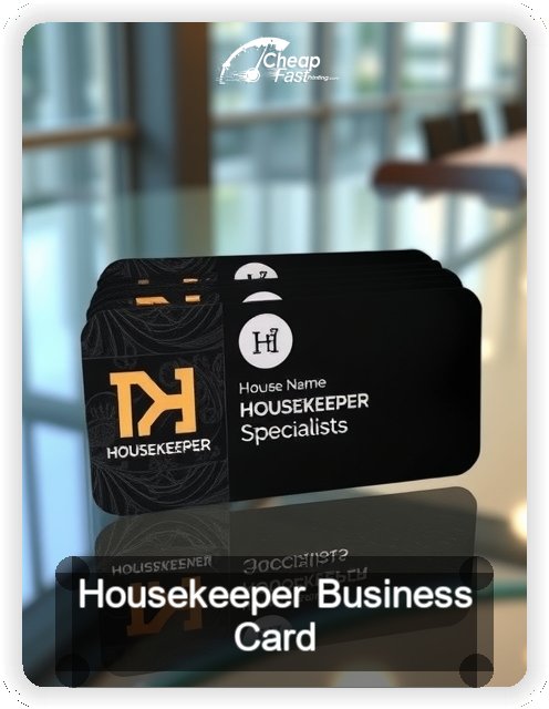 Housekeeper business card design sample