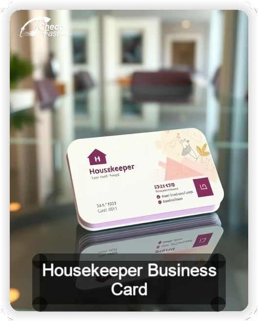 Housekeeper business card design sample