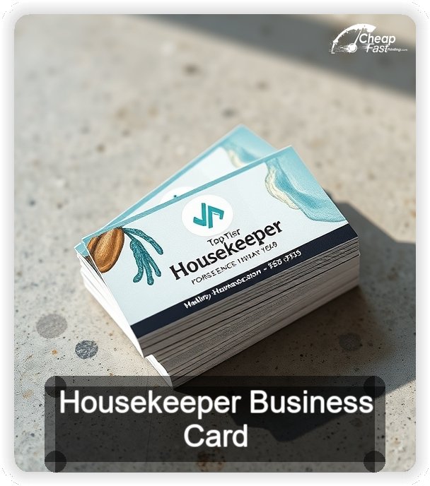 Housekeeper business card design sample