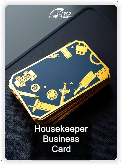 Housekeeper business card design sample