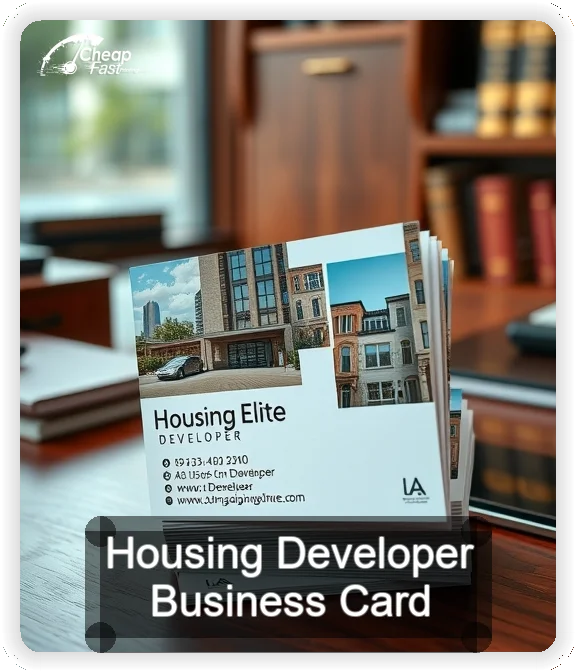 Housing Developer business card design sample