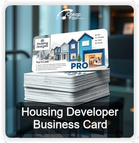 Housing Developer business card design sample