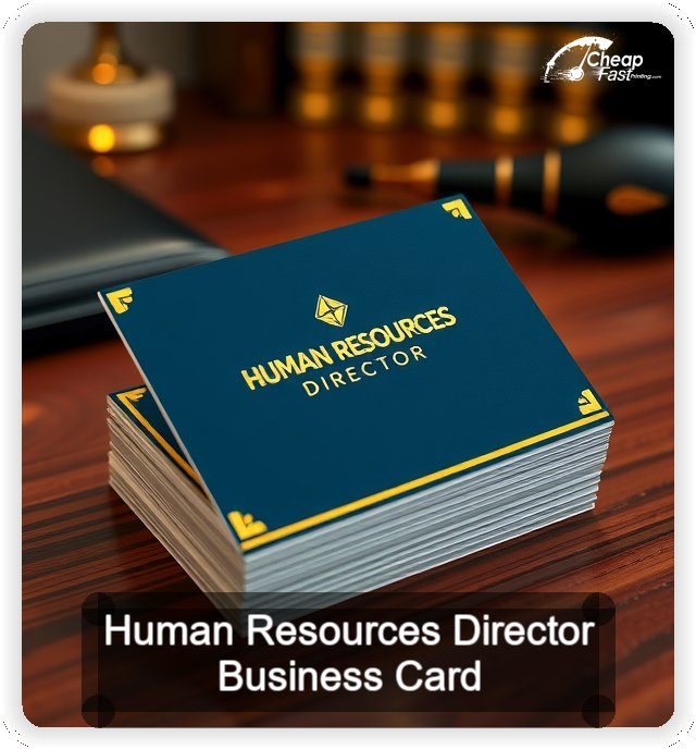 Human Resources Director business card design sample