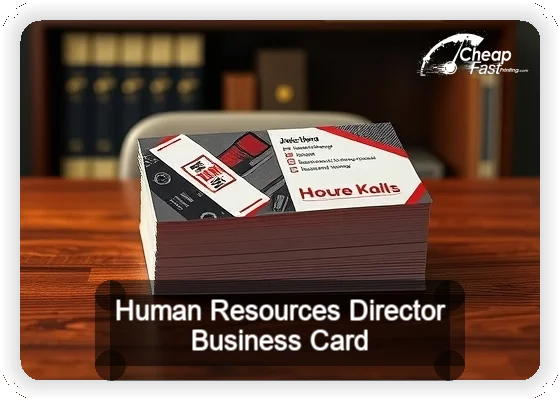 Human Resources Director business card design sample
