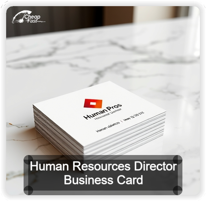 Human Resources Director business card design sample