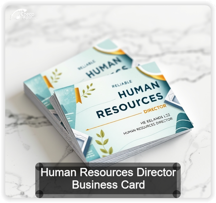 Human Resources Director business card design sample