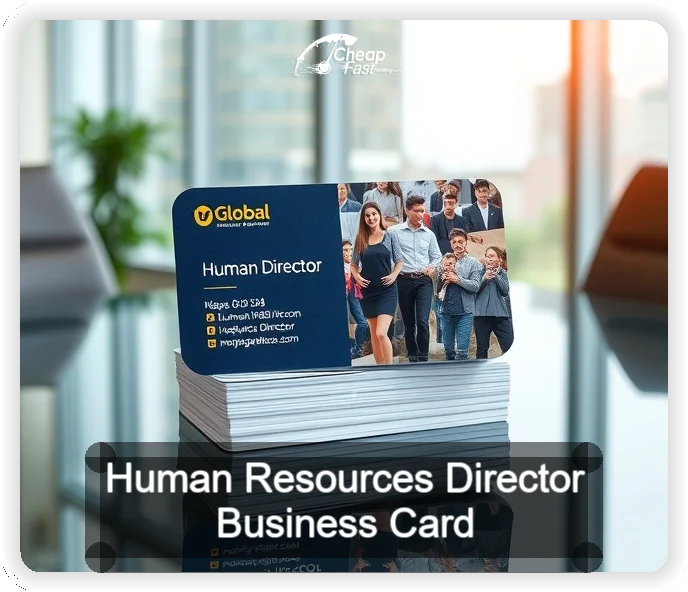 Human Resources Director business card design sample