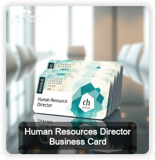 Human Resources Director business card design sample