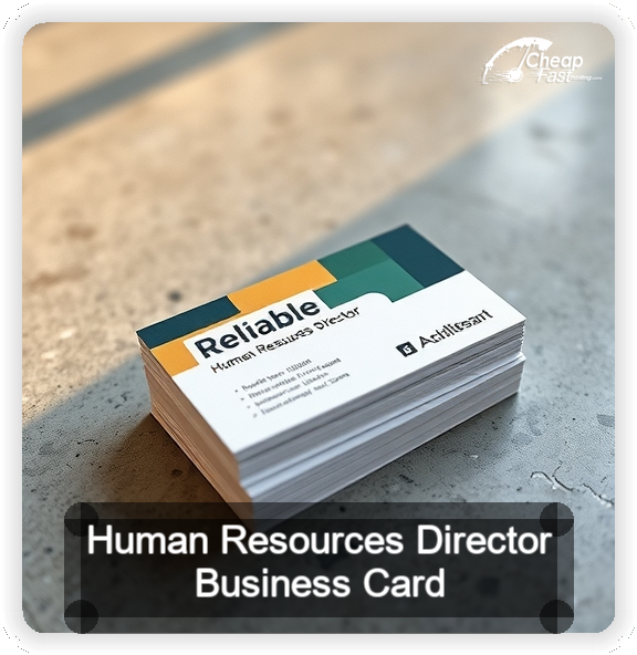 Human Resources Director business card design sample