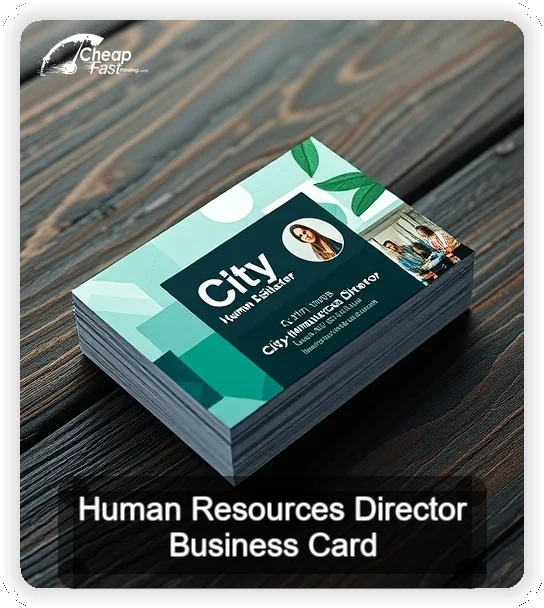 Human Resources Director business card design sample