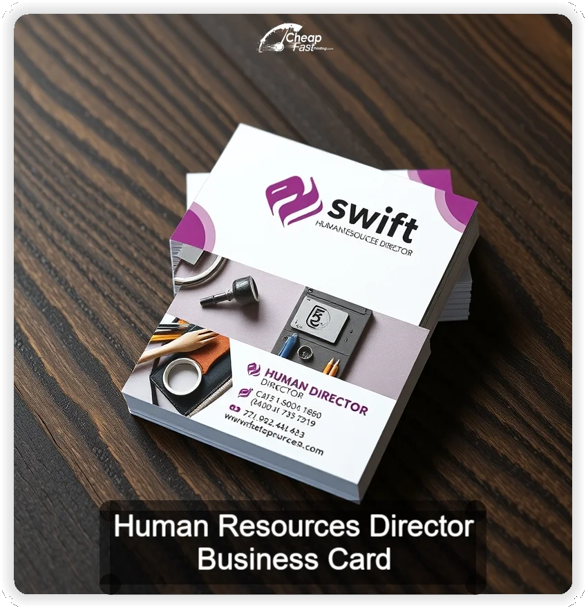 Human Resources Director business card design sample