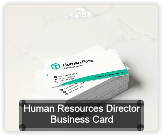 Human Resources Director business card design sample