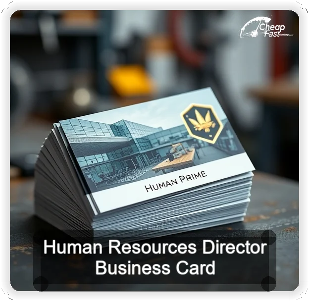 Human Resources Director business card design sample