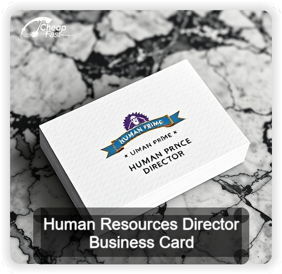 Human Resources Director business card design sample