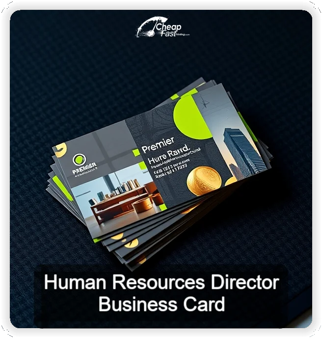 Human Resources Director business card design sample