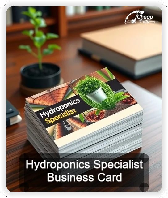 Hydroponics Specialist business card design sample
