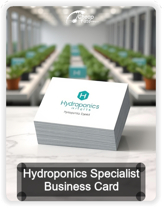 Hydroponics Specialist business card design sample