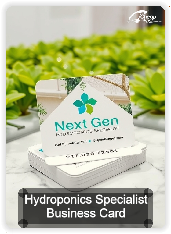Hydroponics Specialist business card design sample
