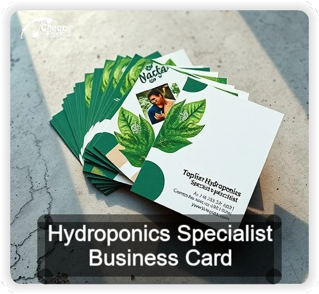Hydroponics Specialist business card design sample